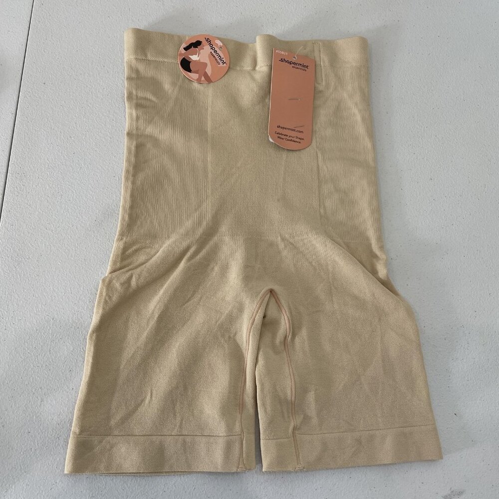 Shapermint Essentials Shapewear Shorts Womens XS/S‎ Beige High Waisted S5021J